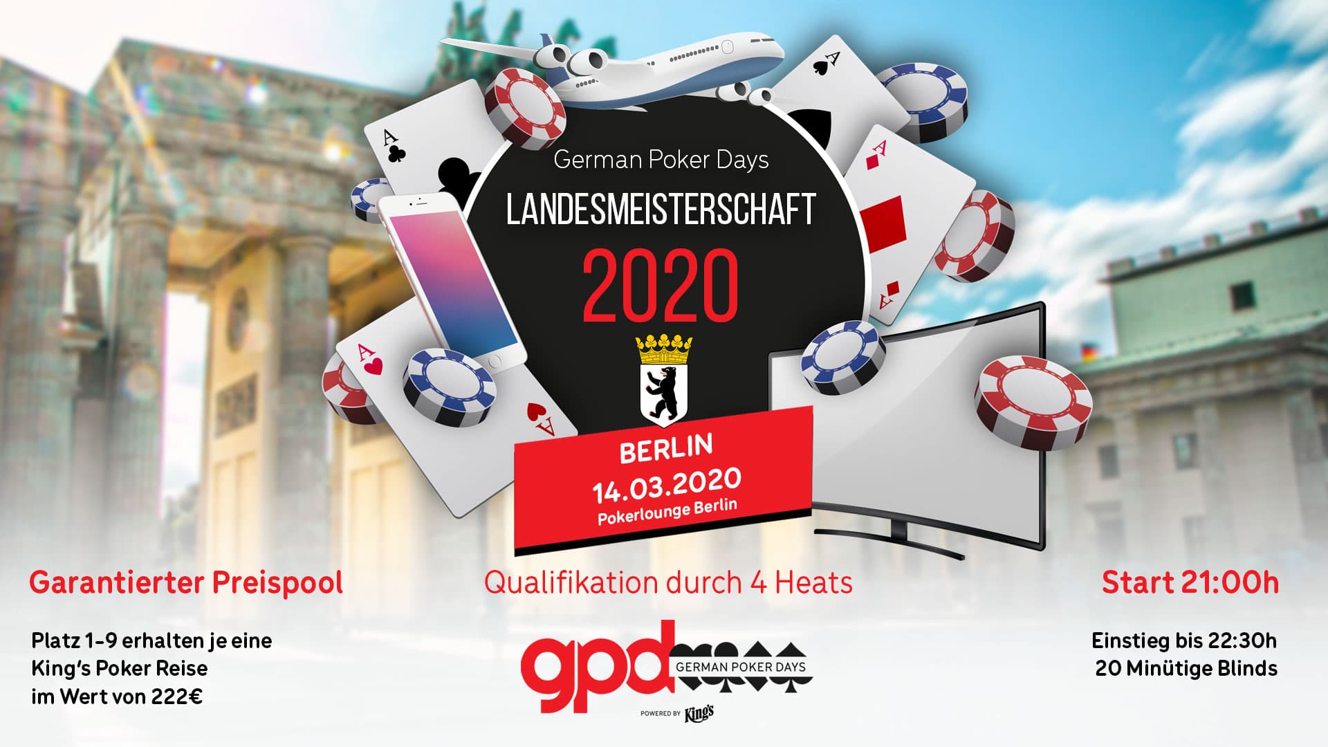 März, German Poker Days Poker Landesmeisterschaft Berlin 2020, Finale