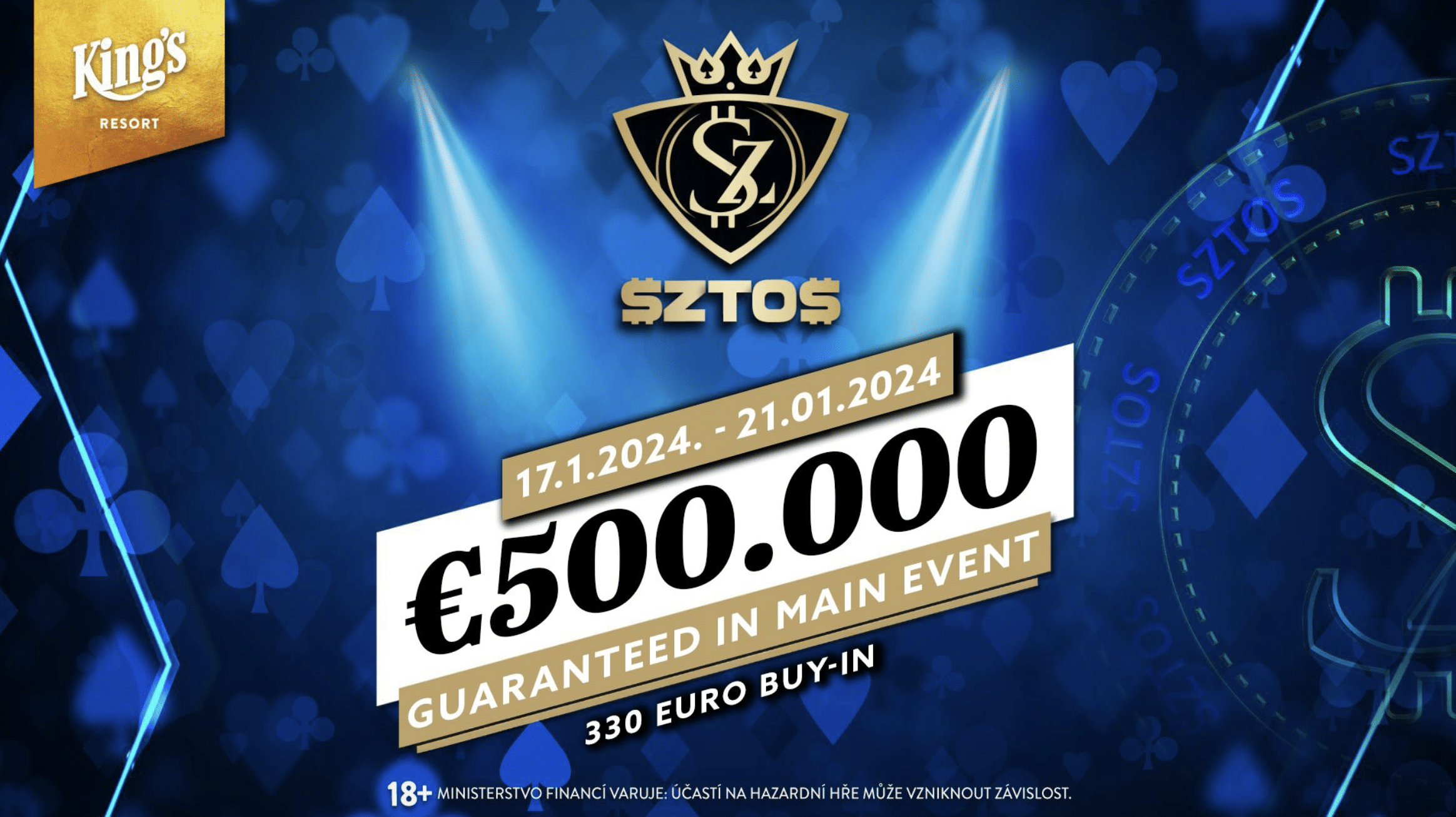 Sztos Poker Festival Januar 2024 – 500.000€ Preispool garantiert