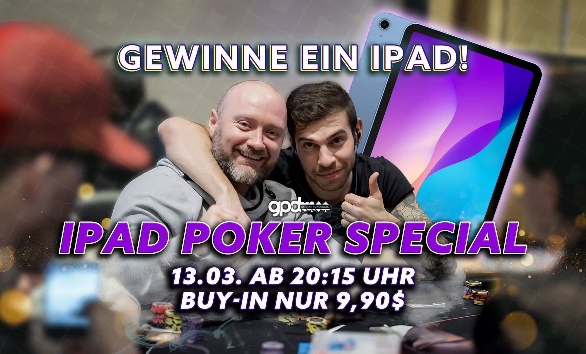 iPad Poker Special 13.03. – Sichere dir ein nagelneues iPad